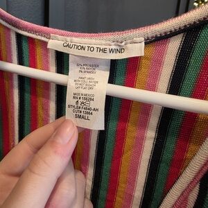 Caution to the Wind Striped Top